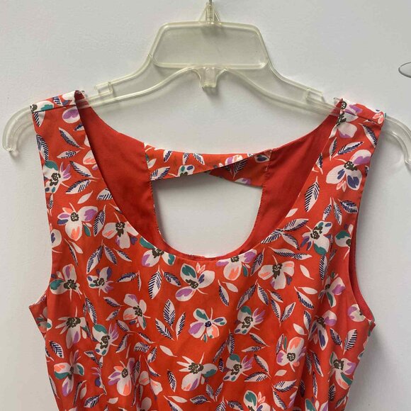 Gap Medium Sleeveless Red Floral Knee-High Summer Dress - Picture 5 of 7